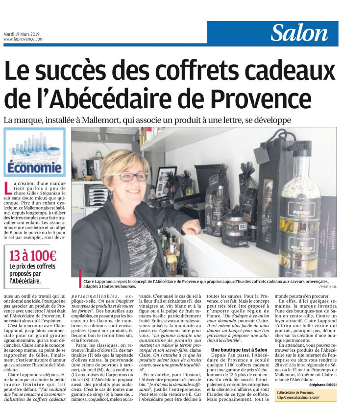 Article presse la Provence